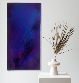 Tableau en résine Art abstrait bleu violet noir Décoration intérieure moderne Œuvre d'art contemporain Tableau abstrait en résine Art abstrait pour salon Acheter tableau en ligne Peinture contemporaine